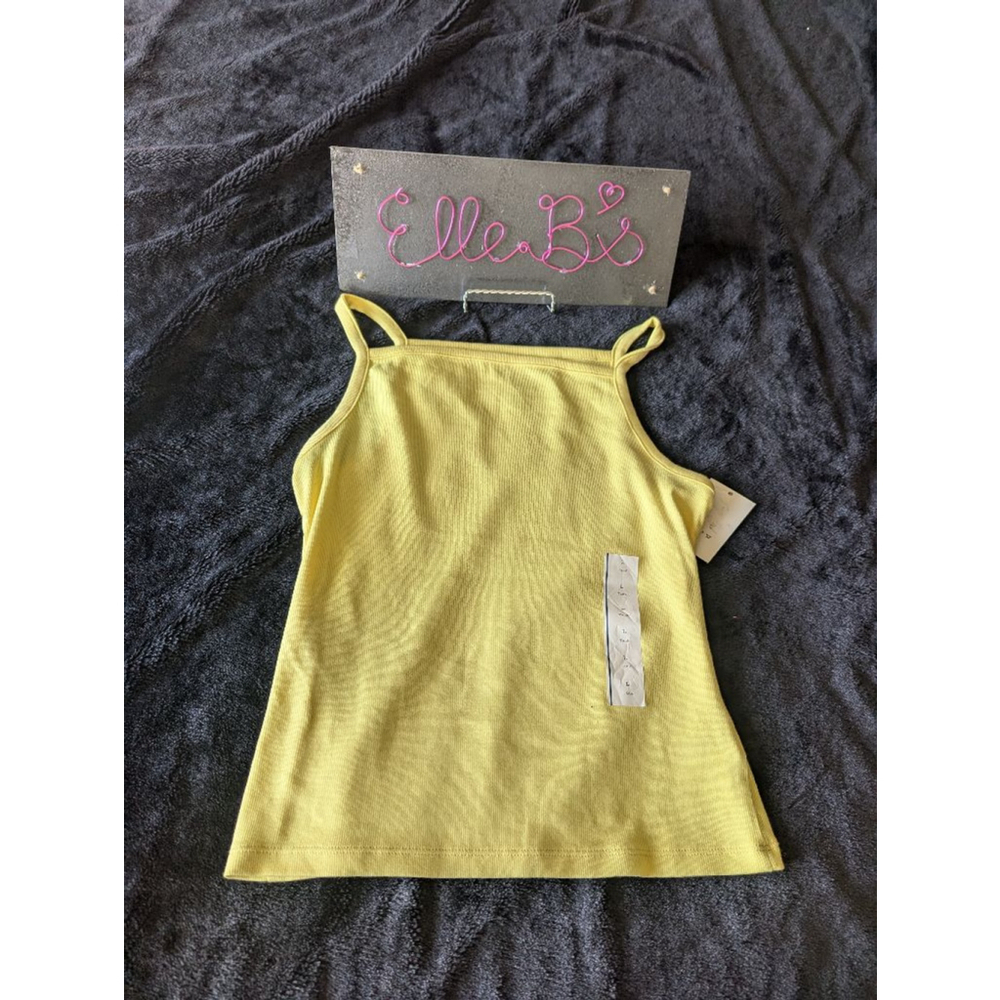 NWT A New Day Yellow Square Neck Tank L